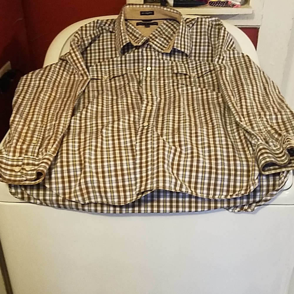 Tommy Hilfiger ls button up shirt sz XL 80 2 ply